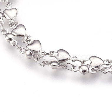 304 Stainless Steel Multi-strand Bracelets(BJEW-G596-08P)-2