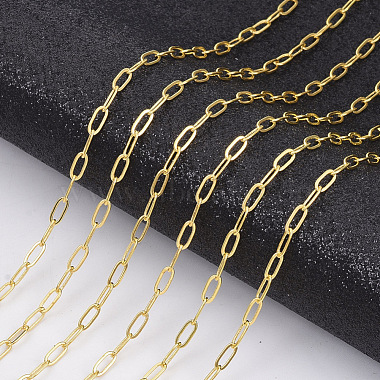 Brass Paperclip Chains(X-CHC-S008-001D-G)-3