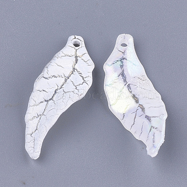 Ivory Leaf Acrylic Pendants