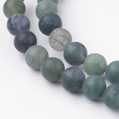 naturelles agate perles brins(G-G735-62F-6mm)-3