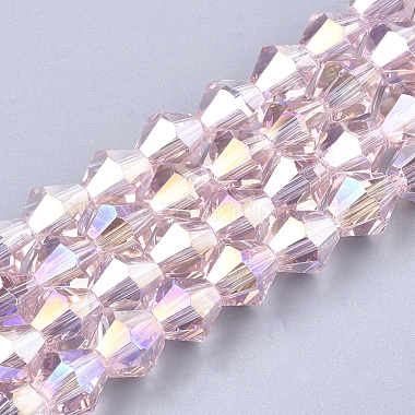 8mm PearlPink Bicone Glass Beads