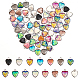 60Pcs 15 Colors Scaled Heart Resin Pendants(CRES-CA0001-20)-1