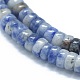 Perles de jaspe tache bleue naturelle(G-F631-A17)-3