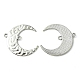 Tibetan Style Hammered Metal Crescent Moon Links connectors for Dangle Charms(X-EA291Y)-1