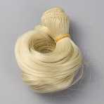High Temperature Fiber Short Curly Hair Doll Wig Hair, for DIY Girls BJD Makings Accessories, Lemon Chiffon, 140x895x0.9mm(DIY-WH0502-93G)