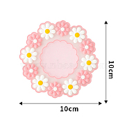 Silicone Wax Seal Mats, for Wax Seal Stamp, Flower Pattern, 100x100x3.58mm(STAM-PW0003-01A-01)