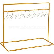 Iron Doll Clothes Hangers and Doll Clothes Storage Rack, Golden, 25x42x3mm, 1bag(DIY-FH0004-43)