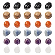 12Pcs 6 Style Natural Mixed Gemstone Beads, No Hole Beads, Nuggets, Tumbled Stone, 14~26x13~21x12~18mm, 2pcs/style(G-FS0001-72)