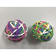 Elastic Rubber Band Ball, Mixed Color, 43x3mm, 120strand/ball(EW-WH0003-01)