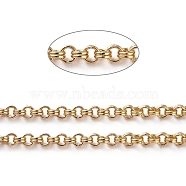 Soldered Brass Rolo Chains, Belcher Chain, Long-Lasting Plated, with Spool, Real 18K Gold Plated, 2x1mm, about 16.4 Feet(5m)/roll(CHC-G005-22G)