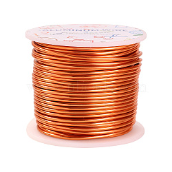 Round Aluminum Wire, for Jewelry Making, Rose Gold, 12 Gauge, 2mm, about 30m/roll(AW-YW0001-2mm-06C)