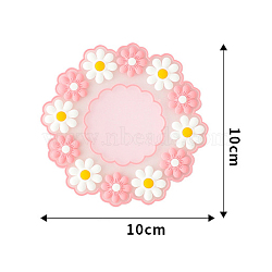 Silicone Wax Seal Mats, for Wax Seal Stamp, Flower Pattern, 100x100x3.58mm(STAM-PW0003-01A-01)