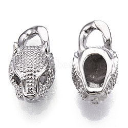 304 Stainless Steel Pendants, Leopard Head Charms, Stainless Steel Color, 18x10x8mm, Hole: 3.5mm(STAS-T060-42A-P)