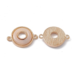Alloy Connector Charms, with Resin, Donut Links, Golden, 17x24x4mm, Hole: 1.4mm(FIND-A024-46G)