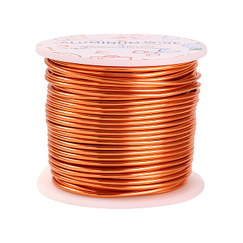 Round Aluminum Wire, for Jewelry Making, Rose Gold, 12 Gauge, 2mm, about 30m/roll