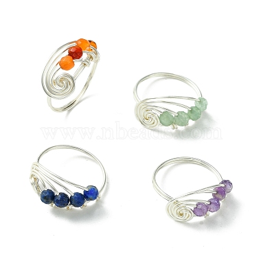 Round Mixed Stone Finger Rings