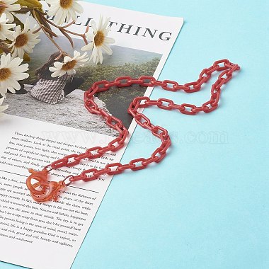 Acrylic Cable Chain Necklace Sets(NJEW-JN03635)-5