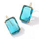 Rectangle Alloy Cubic Zirconia Dangle Earrings(FS-WGB3F13-02)-1