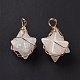 Natural Quartz Crystal Copper Wire Wrapped Pendants(G-B041-02G-19)-3