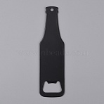 420 Stainless Steel Bottle Opener, Black, 120x33x1.5mm, Hole: 3.5mm(AJEW-WH20816-053E)