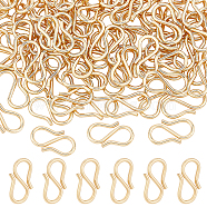 100Pcs 304 Stainless Steel S-Hook Clasps, Real 18K Gold Plated, 13x7x1mm(STAS-BC0003-52)