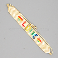 Miyuki Seed Braided Bead Bracelet, Word Adjustable Bracelet, Colorful, no size(RP2281-02)