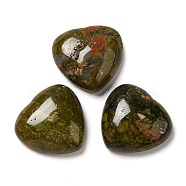 Natural Unakite Cabochons, Heart, 15x15x6mm(G-F776-02A-06)