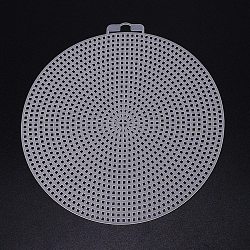 DIY Flat Round Plastic Mesh Sheet, for Knitting Bag Bottom Accessories, White, 15.5x14.8x0.15cm(DIY-WH0258-29)