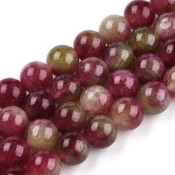 Natural Quartz Beads Strands, Imitation Cherry Quartz, Dyed, Round, Dark Red, 8.5mm, Hole: 1mm, about 47~49pcs/strand, 14.96 inch~15.67 inch(38cm~39.8cm)(X-G-T129-20)