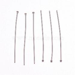 Tarnish Resistant 304 Stainless Steel Flat Head Pins, Stainless Steel Color, 12x0.6mm, 22 Gauge, Head: 1.2~1.5mm(STAS-H358-01B)