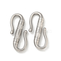 Non-Tarnish 304 Stainless Steel S-Hook Clasps, Double Snap Hook, Stainless Steel Color, 22.5x9.5x3mm, Hole: 9x3.5mm(STAS-N103-113P)