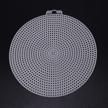 DIY Flat Round Plastic Mesh Sheet, for Knitting Bag Bottom Accessories, White, 15.5x14.8x0.15cm