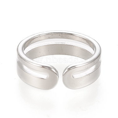 304 Stainless Steel Cuff Rings(RJEW-H129-01P)-3