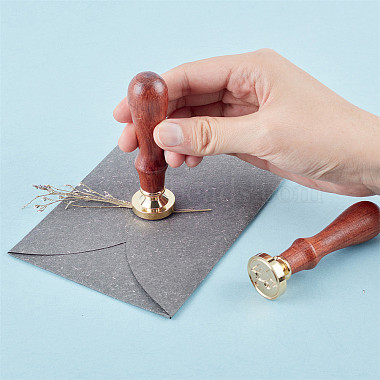 Brass Wax Seal Stamp with Handle(AJEW-WH0184-0105)-5