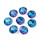 Apuntado hacia atrás & dorso plateado Diamante de imitación de cristal Cabujones(X-RGLA-J012-10mm-001BB)-1