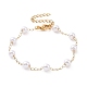 Round Plastic Imitation Pearl Beaded Bracelets(BJEW-E054-02G)-1