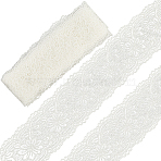 5 Yards Flat Cotton Lace Ribbon, for DIY Jewelry Making, Birthday Wedding Party Decoration, White, 2-3/4 inch(70mm), about 5.00 Yards(4.57m)/Set(OCOR-GF0004-71B-02)