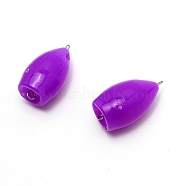 ABS Fishing Thrower Rig Floats, Fishing Accessories, with Stainless Steel Pin, for Freshwater Saltwater Fishing, Purple, 33x18mm, Hole: 2.5mm(FIND-WH0066-57B-02)