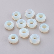 Synthetic Opalite European Beads, Large Hole Beads, Rondelle, 12x6mm, Hole: 5mm(X-G-G740-12x6mm-20)