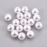 ABS Plastic Imitation Pearl Beads, Round, White, 4mm, Hole: 1.6mm, about 15000pcs/500g(KY-G009-4mm-03)