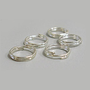 Iron Split Rings, Double Loops Jump Rings, Cadmium Free & Lead Free, Silver Color Plated, 5x1.4mm, about 4.3mm inner diameter, about 1300pcs/100g(X-JRDS5mm)