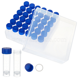 36Pcs Plastic Freezing Tubes, Test Tubes, Bead Containers, with Screw Cap, Clear, 20.5x59.5mm, Inner Diameter: 14.5mm, Capacity: 5ml(0.17fl. oz)(CON-OC0001-56)