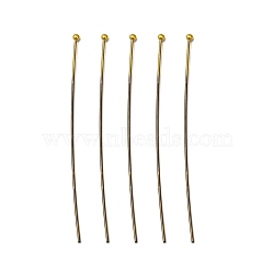 Brass Ball Head Pins, Antique Bronze, Size: about 0.7mm thick(21 Gauge), 60mm long, about 235pcs/50g, Head: 1.8mm(X-RP0.7x60mm-AB)