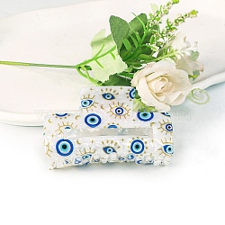 Rectangle with Evil Eye PVC Claw Hair Clips, Hair Accessories for Women & Girls, Blue, 79x47x38mm(PW-WG515C0-01)