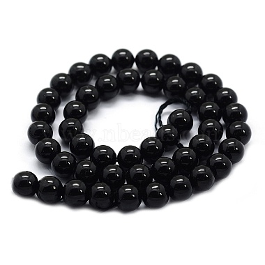 Natural Black Tourmaline Beads Strands(G-G763-01-10mm-AB)-3