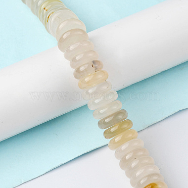 perles naturelles en agate blanc brins(G-F743-06I)-2