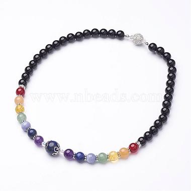 Mixed Gemstone Beaded Necklaces(NJEW-JN01753)-2