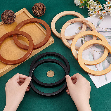 Elite 8Pcs 4 Style Wooden Purse Handles(DIY-PH0013-67)-3