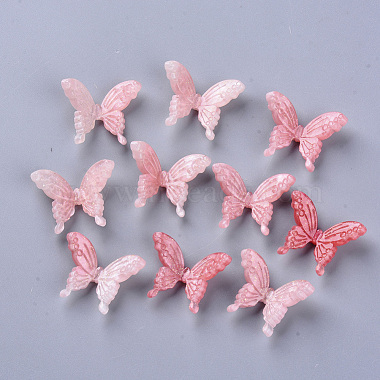 21mm Pink Butterfly Cellulose Acetate Cabochons