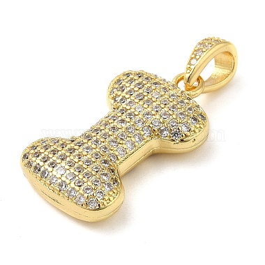 Brass Micro Pave Cubic Zirconia Pendants(KK-E061-03G-09)-2